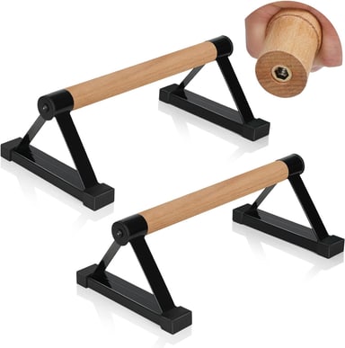 airogym Wood Parallettes Push Up Bars