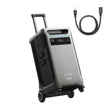 Anker SOLIX F3800 Plus wheeled power station with telescoping handle