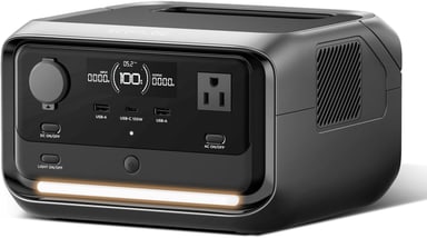 EcoFlow RIVER 3 Plus compact portable power station with light bar