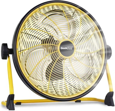 Geek Aire 16-inch portable battery-operated metal-blade floor fan