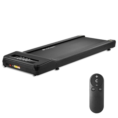 LifeSpan TX6-GlowUp under desk treadmill in black with its remote