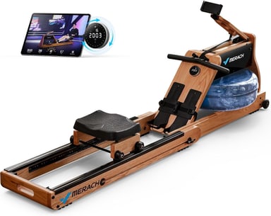 MERACH 950 wooden water and magnetic rowing machine