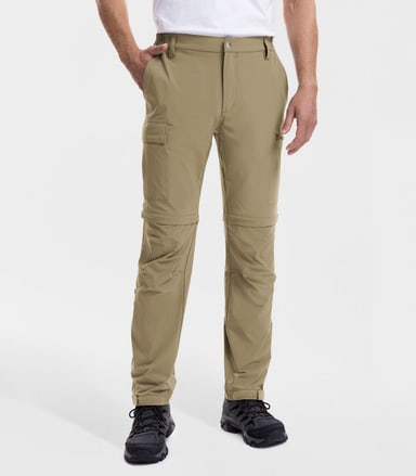 Moosehill HikerFlex M015 men's convertible hiking pants in khaki
