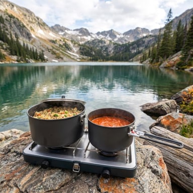 MSR Ceramic 2-Pot Set for camp cooking