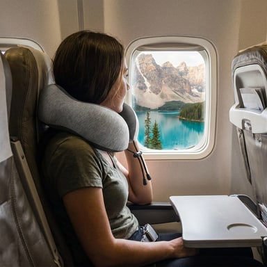 napfun memory foam travel neck pillow