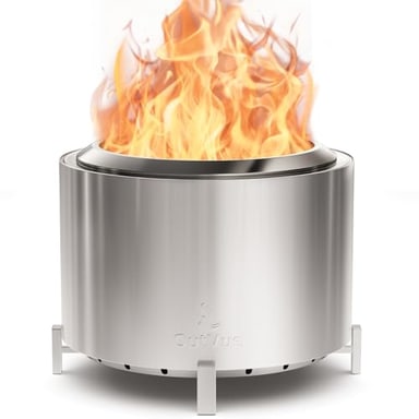OutVue 27 inch stainless steel smokeless fire pit