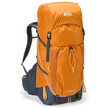 REI Co-op Trailmade 60 men's pack in golden maple, front view
