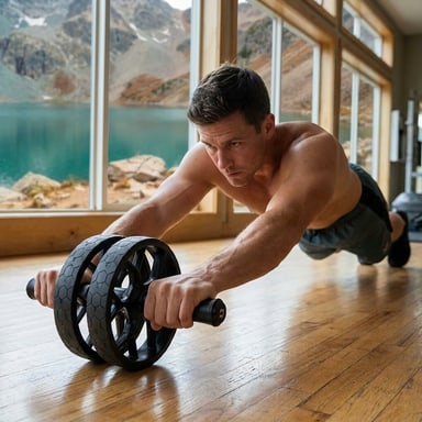 Sports Research Ab Wheel Roller with Knee Pad