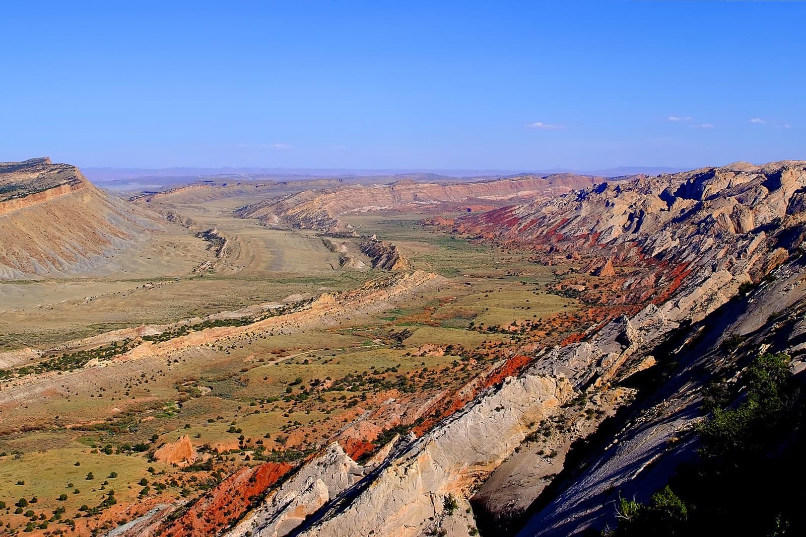 Folded rock layers of Strike Valley in Capitol Reef