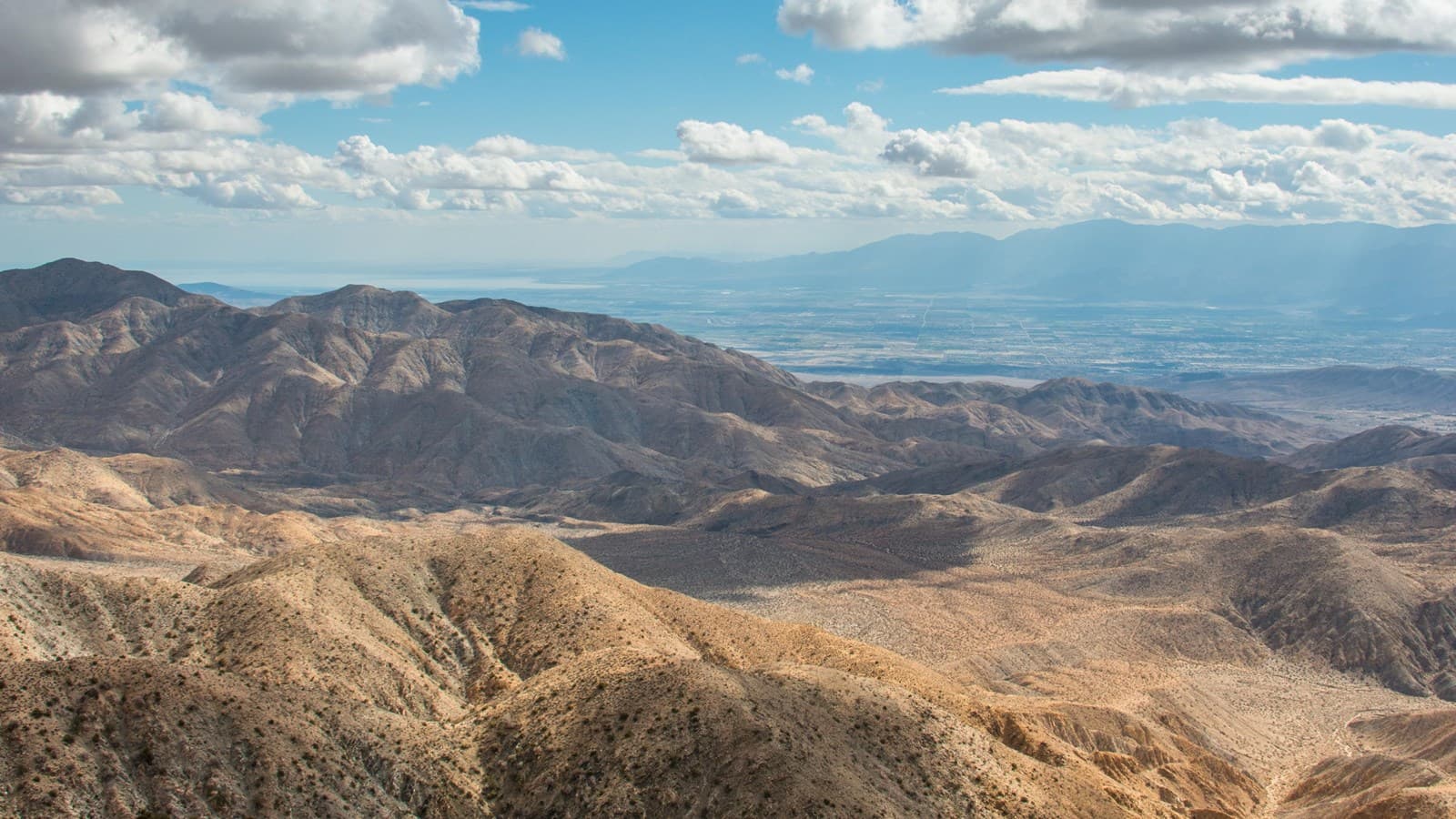 Wide desert basin and mountain views from Keys View