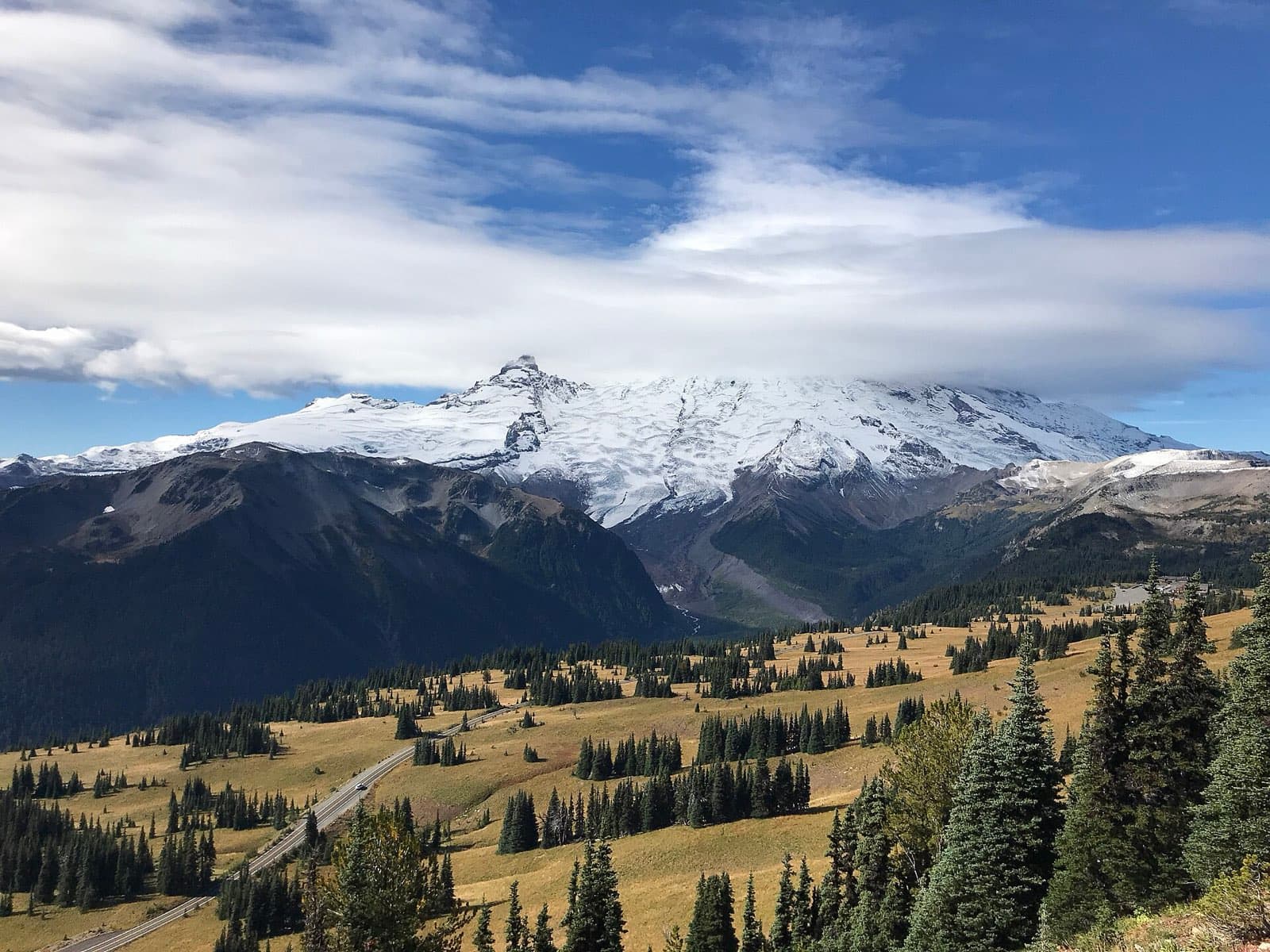 Mount Rainier above the high Sunrise area