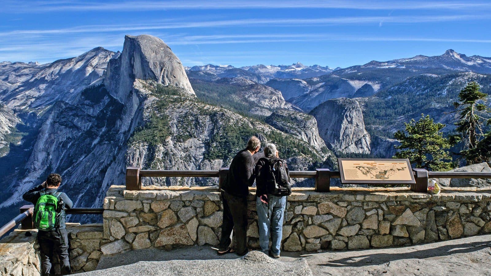 Granite domes and Yosemite high country seen from Glacier Point