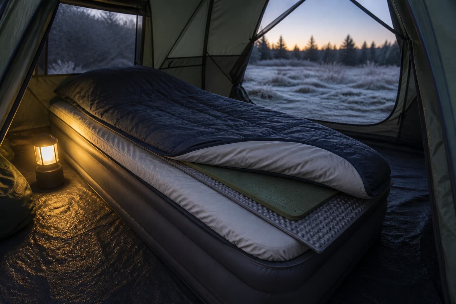 How to keep an air mattress warm camping
