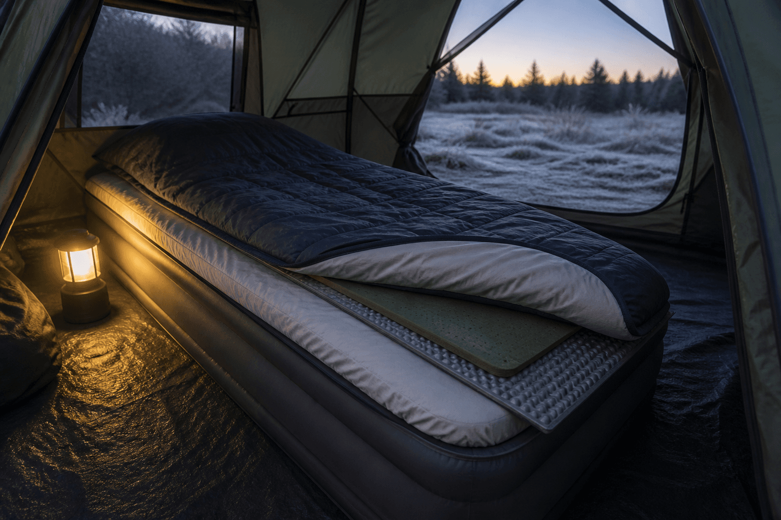 How to keep an air mattress warm camping