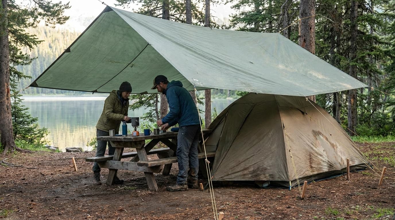 How to set up a camping tarp: 3 pitches that work