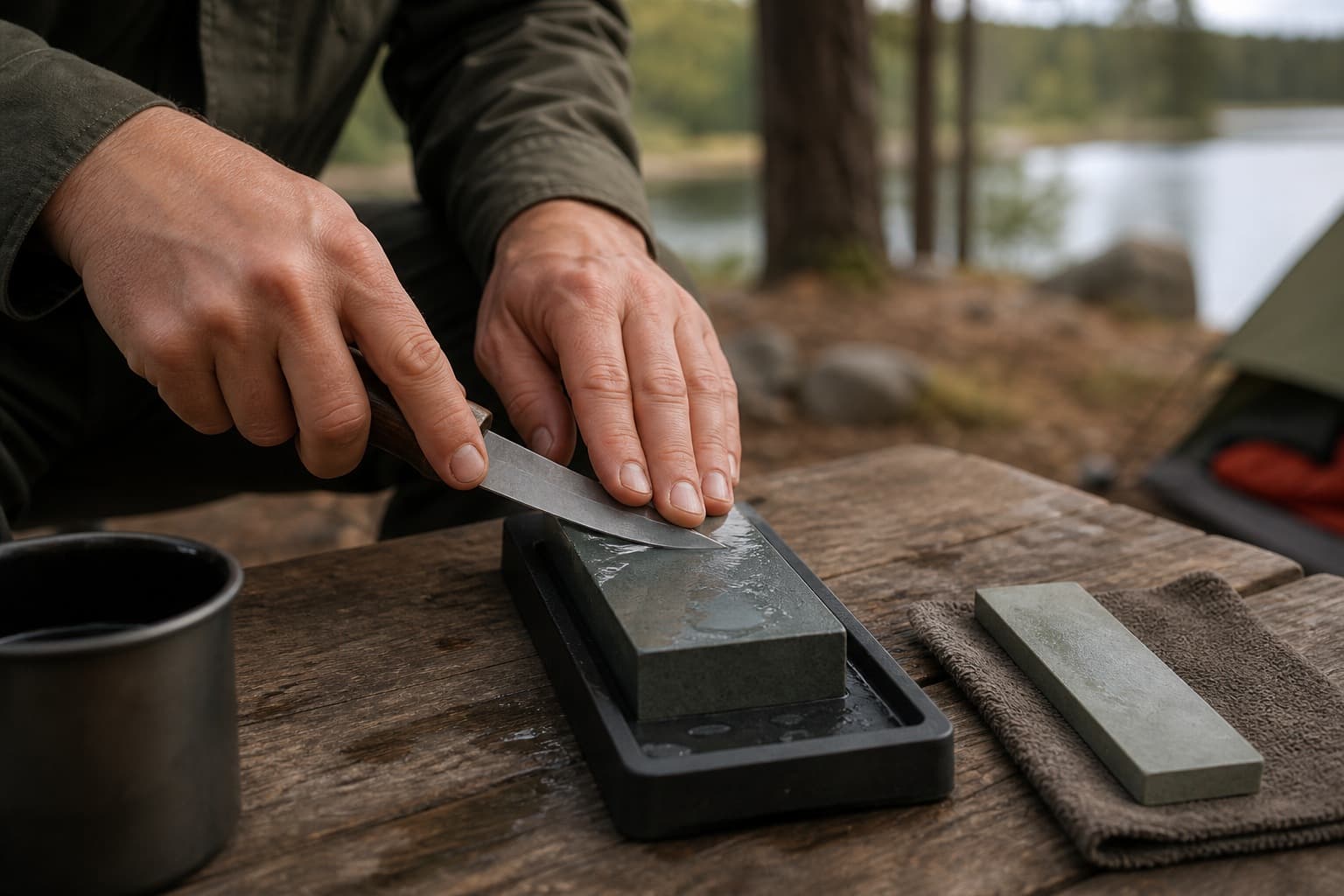 How to sharpen a camping knife