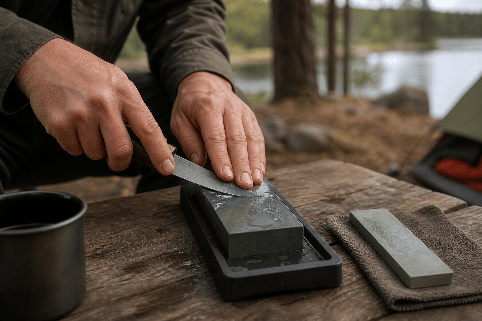 How to sharpen a camping knife