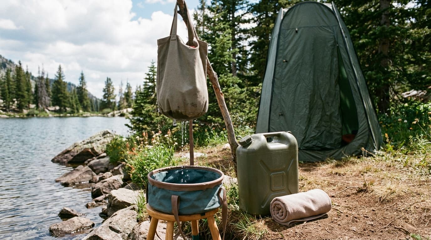 How to shower while camping