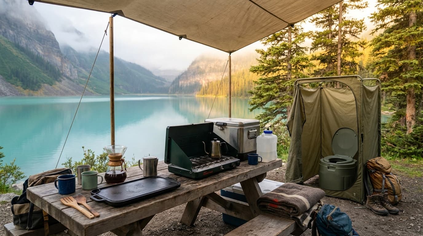 How to use a portable camping toilet