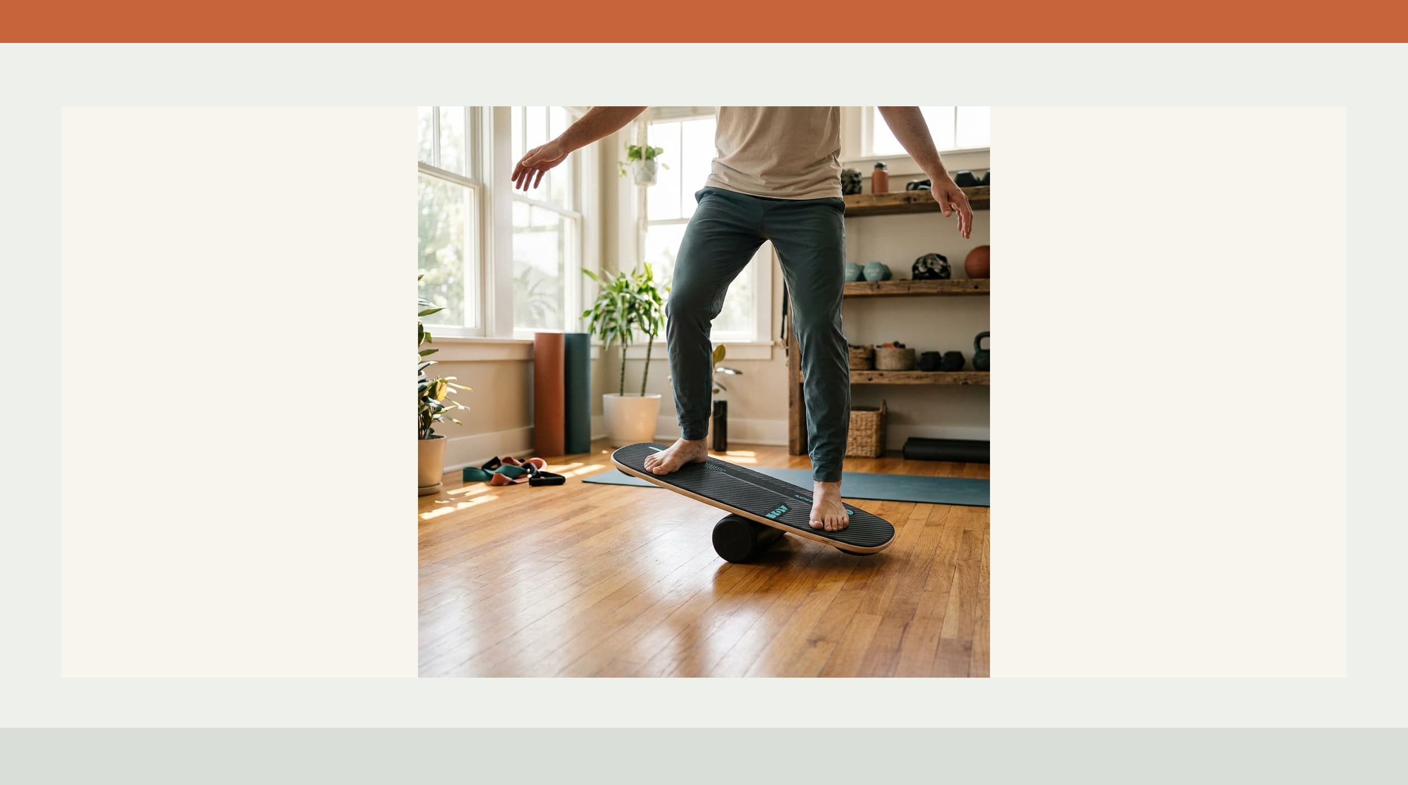 Revbalance 101 v2 balance board with its roller and adjustable magnetic stops