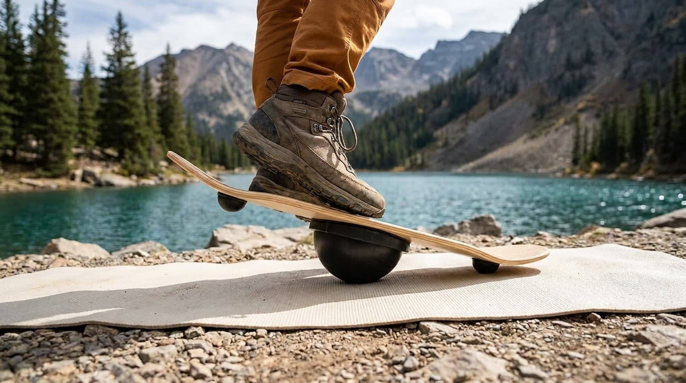 Whirly Board Sport 360 narrow maple deck showing three independent balance pivots