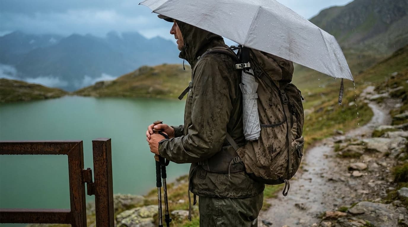 How to attach an umbrella to a backpack for hands-free hiking