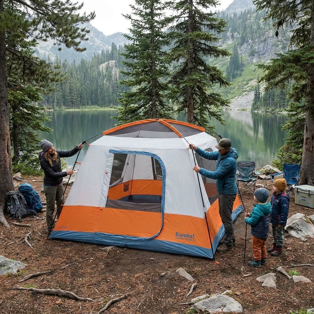 Eureka! Copper Canyon LX 4-Person Camping Tent in use