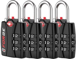Forge Open Alert TSA Approved Luggage Locks (4 Pack)