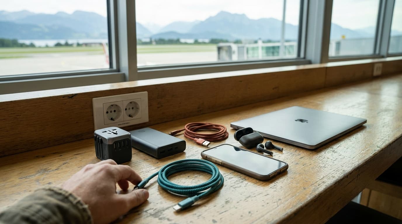 How to organize cables for travel