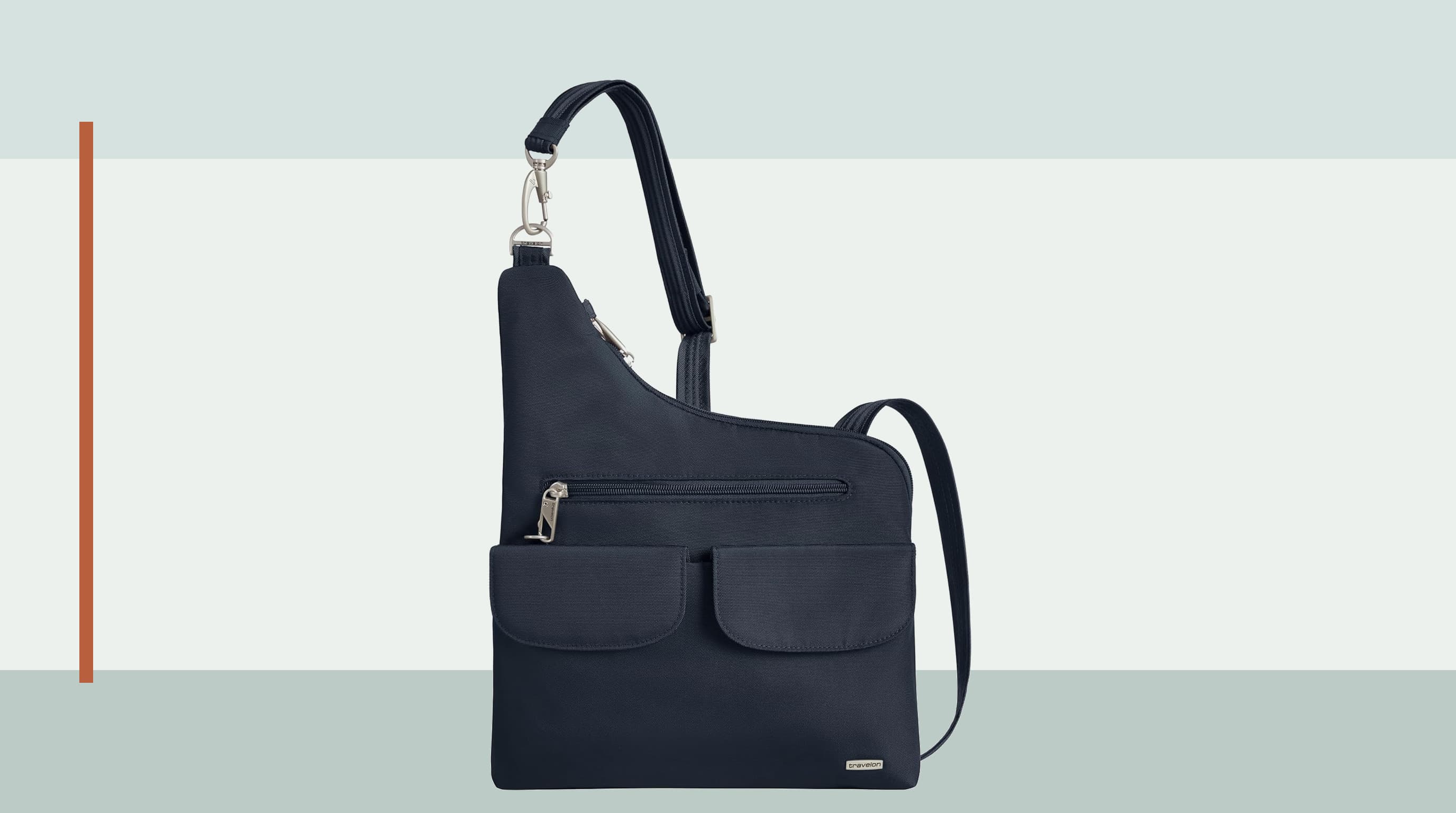 Travelon Anti-Theft Classic Crossbody prepared for a city travel day