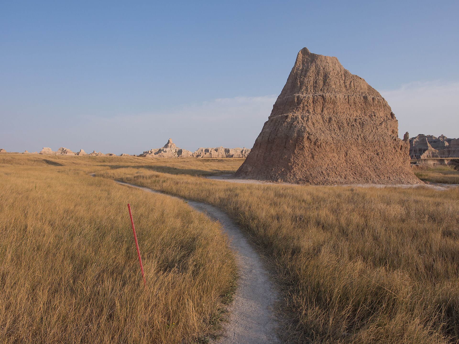 Castle Trail crossing open Badlands terrain