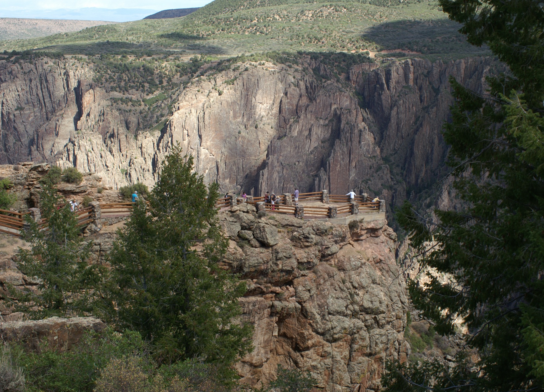 People standing at Gunnison Point Overlook