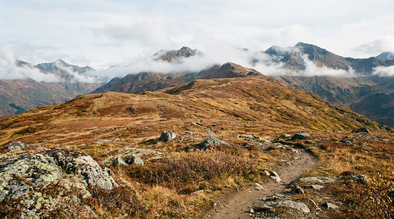 Autumn tundra color on the ridges of Chugach State Park