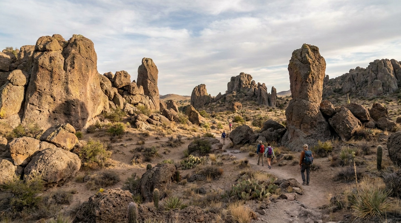 Volcanic rock pinnacles at City of Rocks State Park, New Mexico