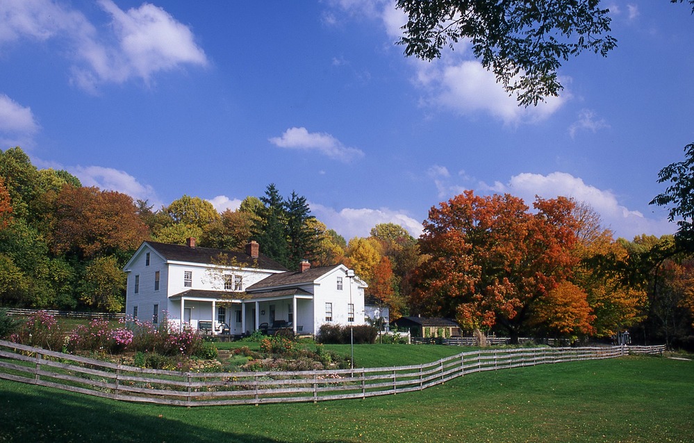 The Inn at Brandywine Falls surrounded by trees