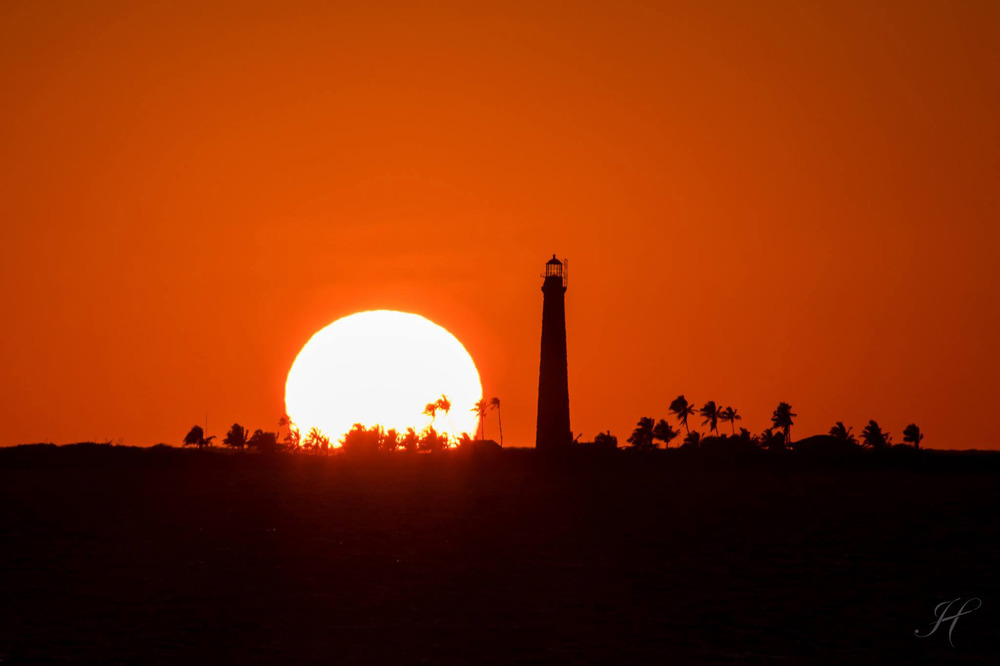 Loggerhead Key and its lighthouse at sunset