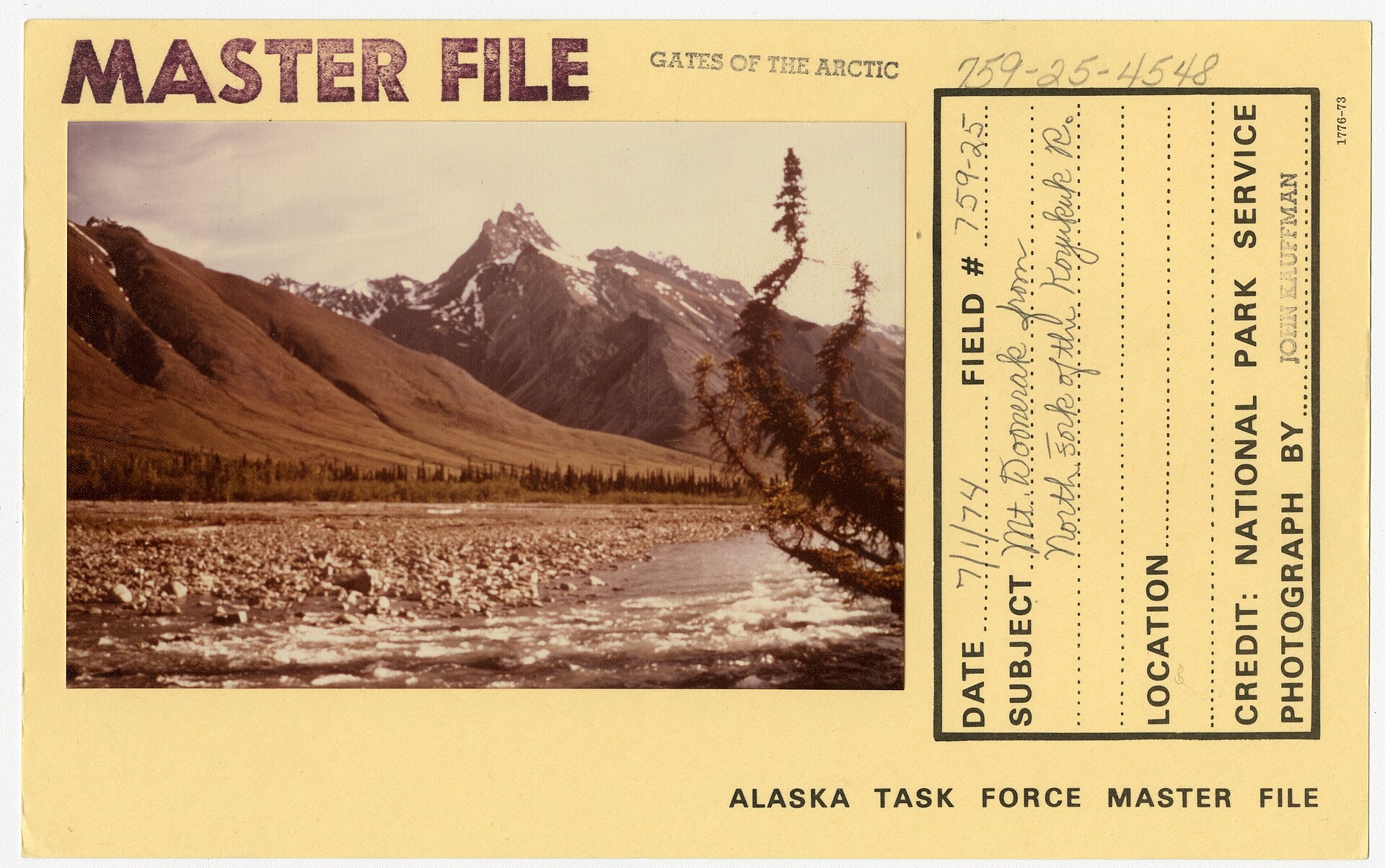 Mount Doonerak above the North Fork of the Koyukuk River