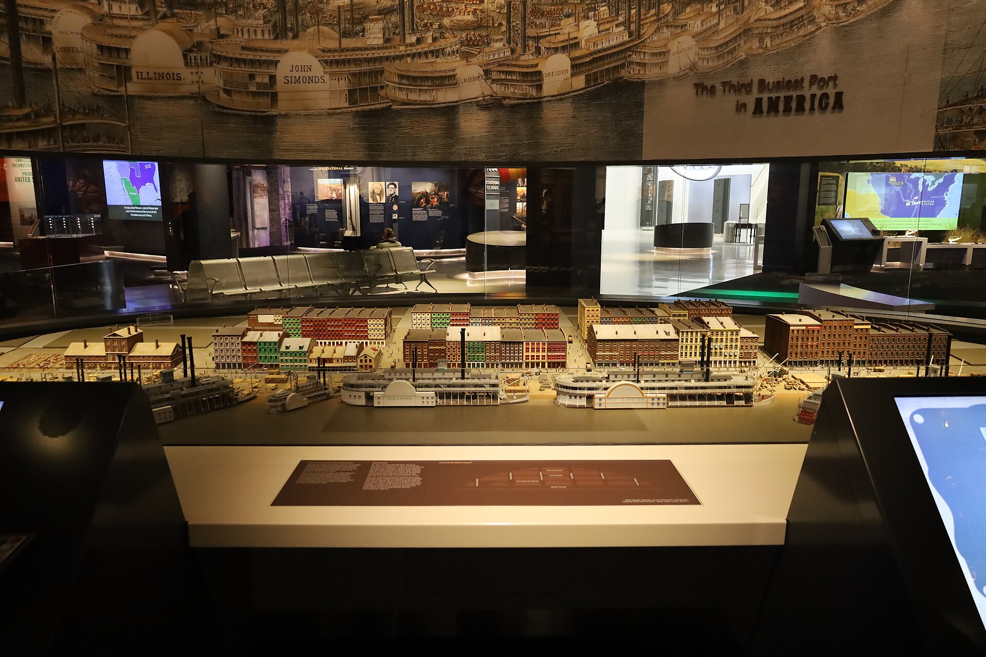 Museum exhibits below the Gateway Arch