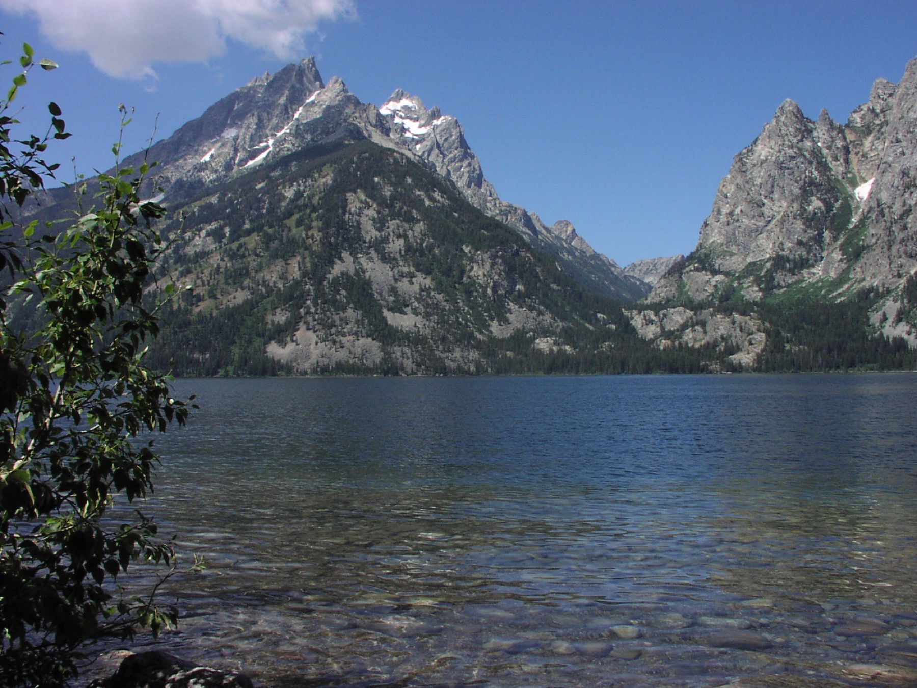 Jenny Lake below Cascade Canyon and the Teton Range