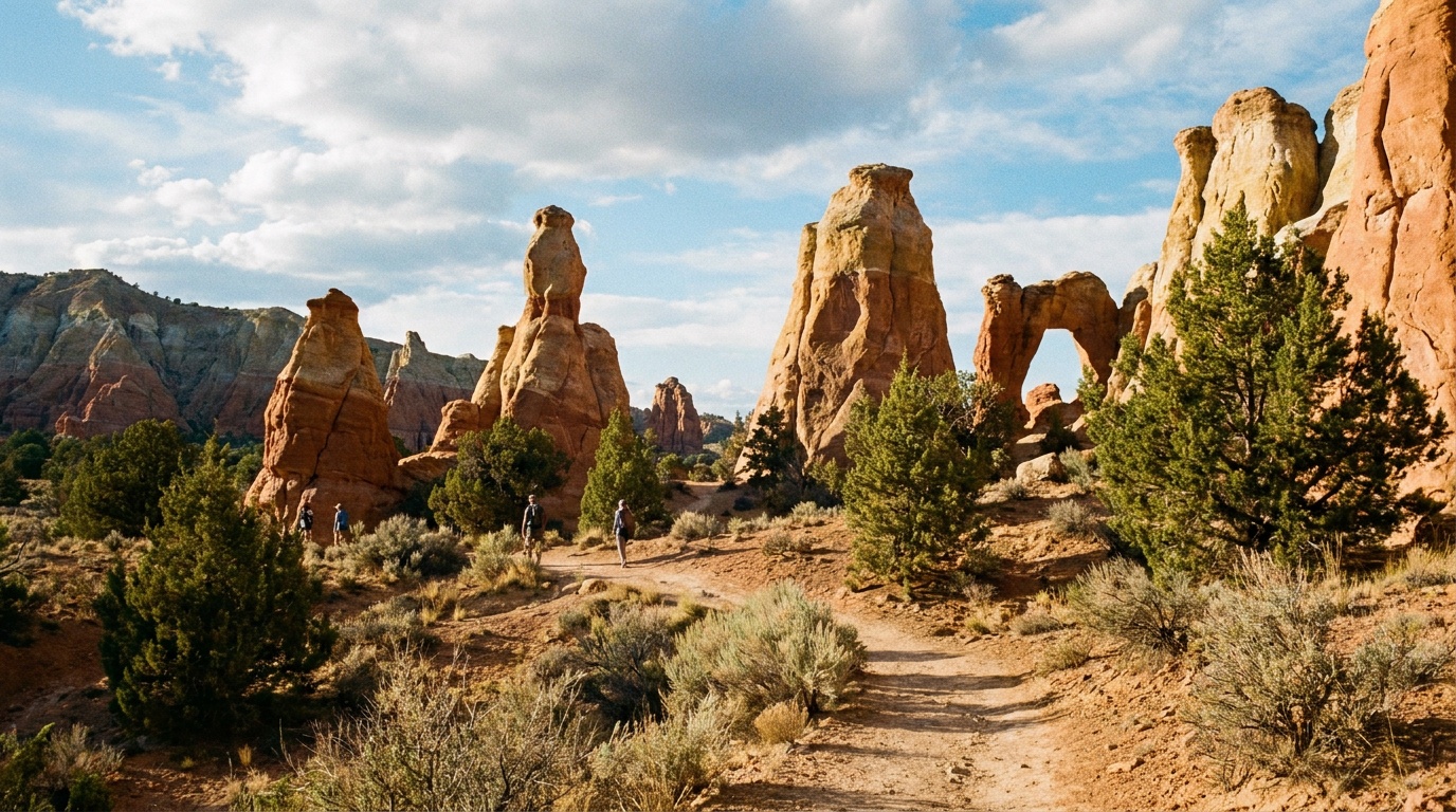 Named rock formations along the Panorama Trail in Kodachrome Basin