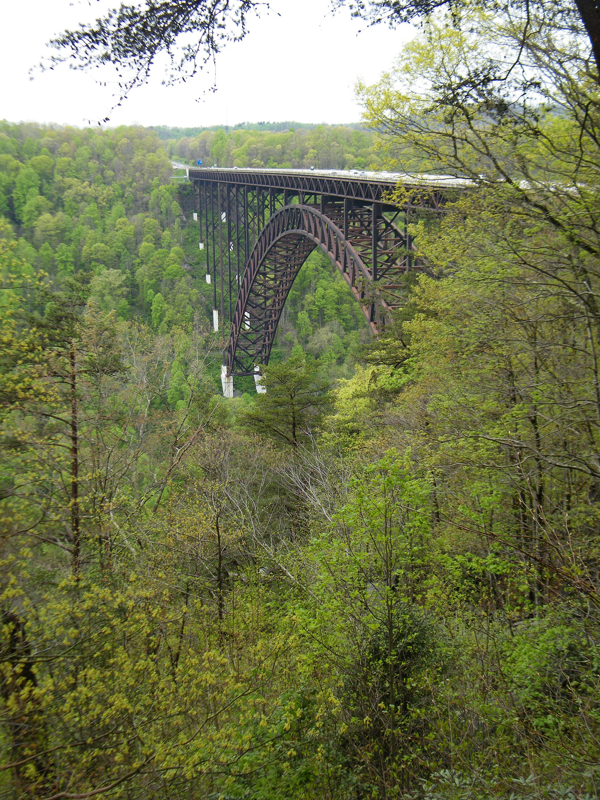 The New River Gorge Bridge seen from the Canyon Rim Visitor Center overlook