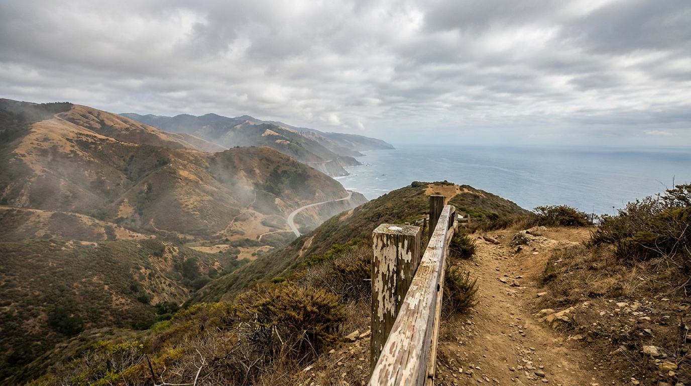 Valley View overlook above the Big Sur valley