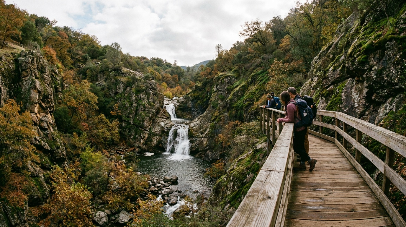 Wildcat Canyon waterfall and overlook boardwalk