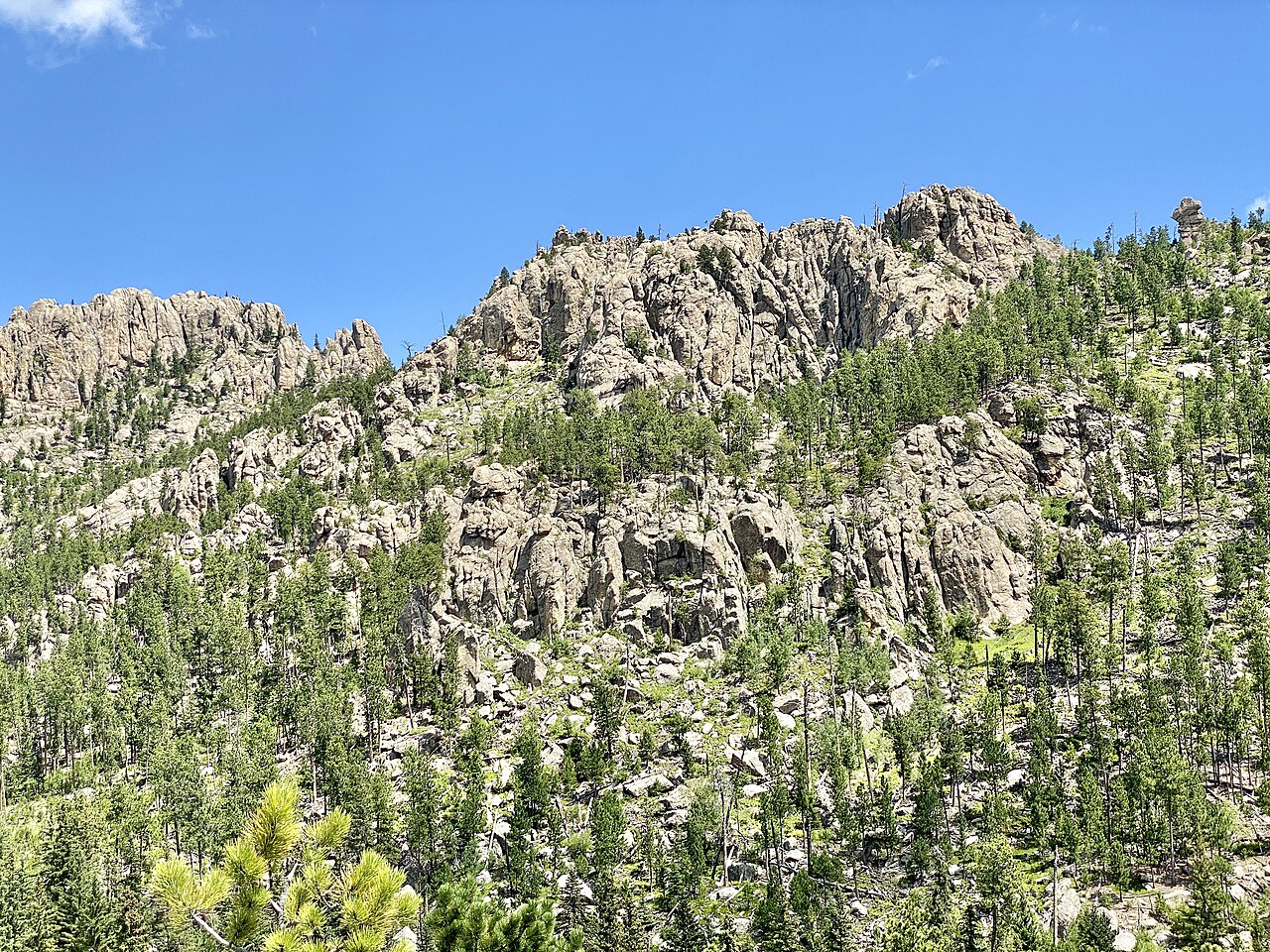 Granite spires along Needles Highway in Custer State Park