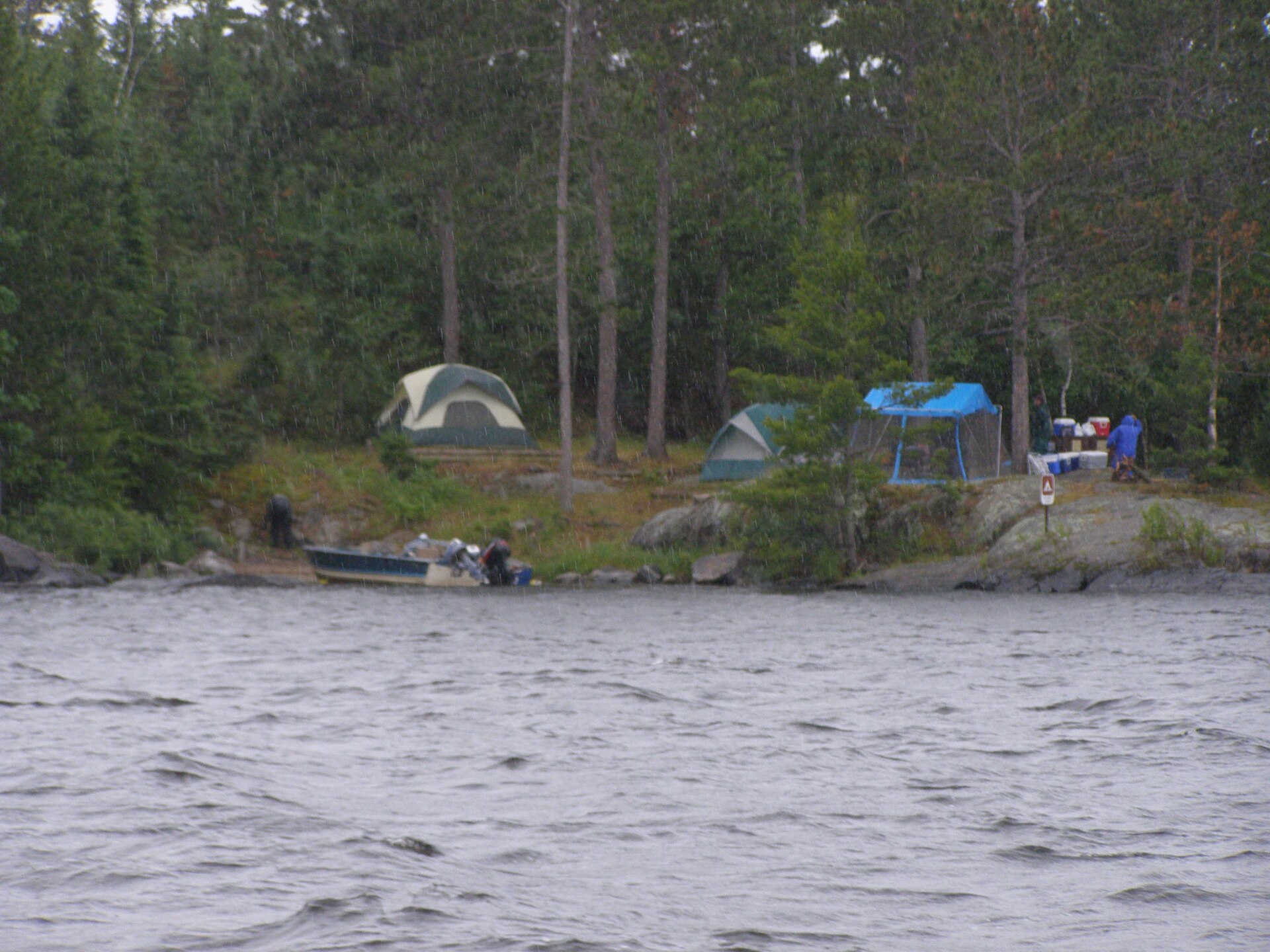 A water-access campsite on Rainy Lake in Voyageurs