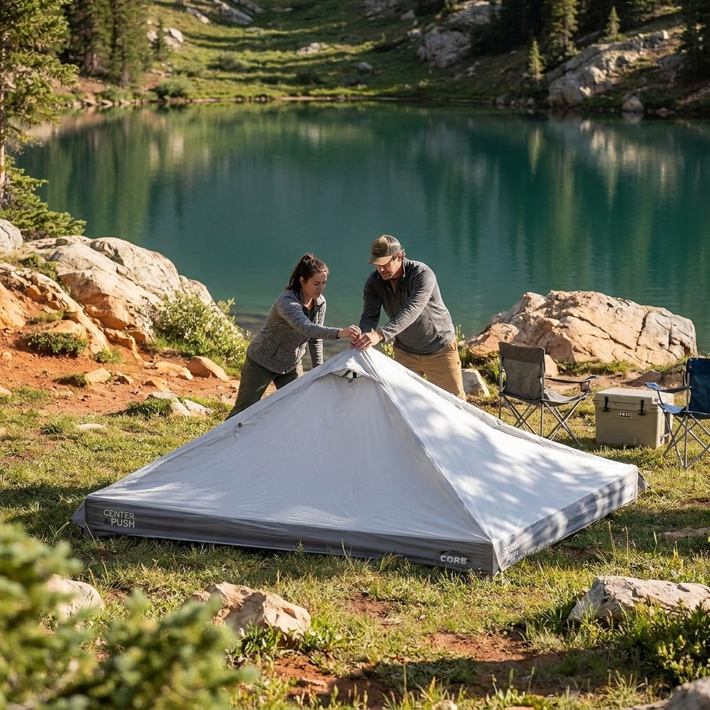CORE 10x10 Instant Pop Up Canopy Tent with Wheeled Carry Bag