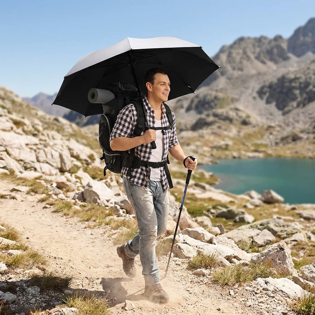 G4Free 46 Inch Large Hiking Umbrella