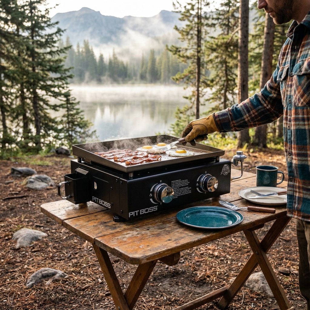 Pit Boss PB336GS Two Burner Portable Flat Top Griddle